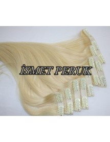 8 PARÇA GERÇEK SAÇ ÇIT ÇIT PİLATİN 160 GRAM