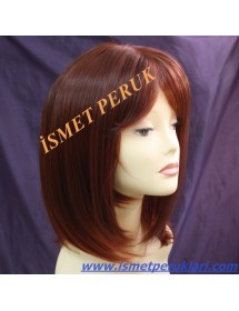 SENTETİK PERUK 8154 KIZIL